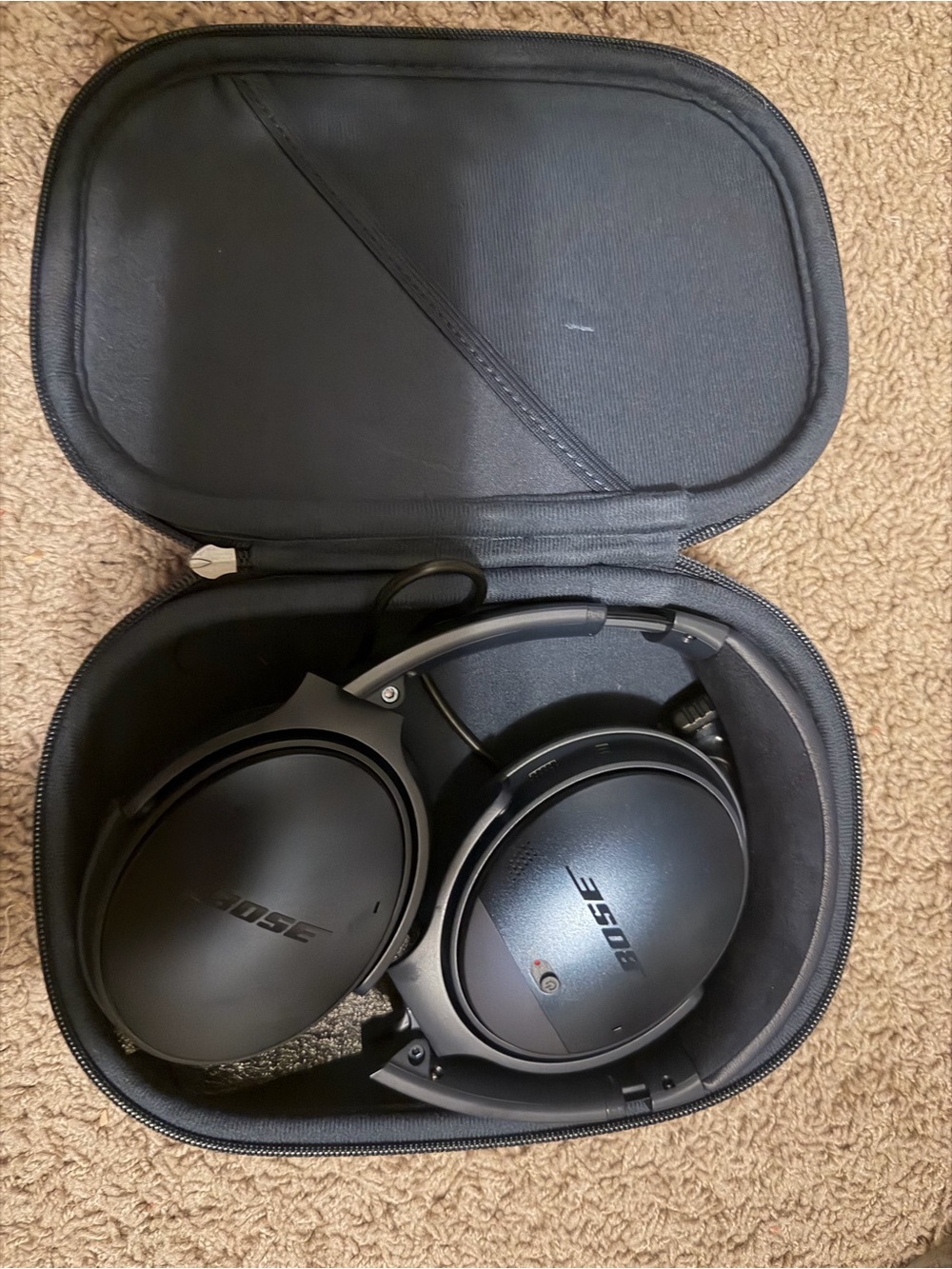 Bose Black Over-Ear Noise-Canceling Headphones with Carry Case